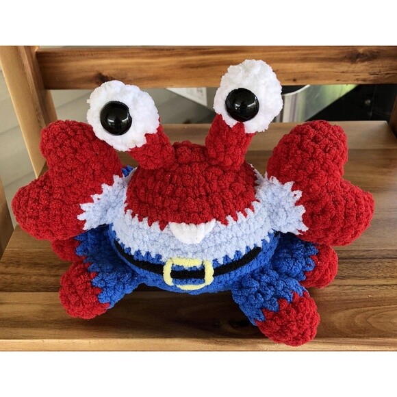 Mr Crab Nursery Baby  Handmade‎ Amigurumi CROCHET Doll Plushie - Picture 2 of 4